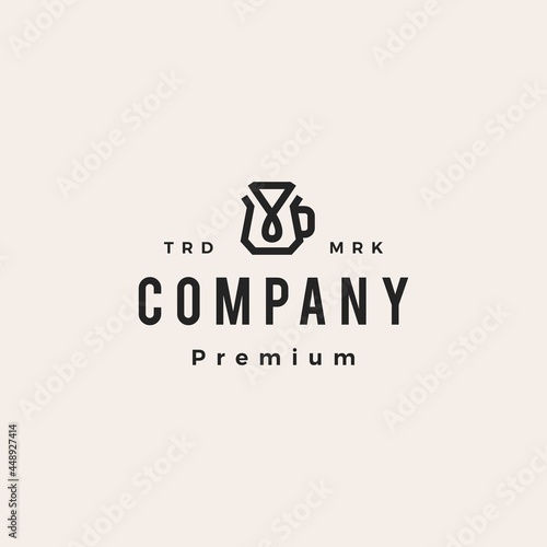 coffee paper filter dripper hipster vintage logo vector icon illustration