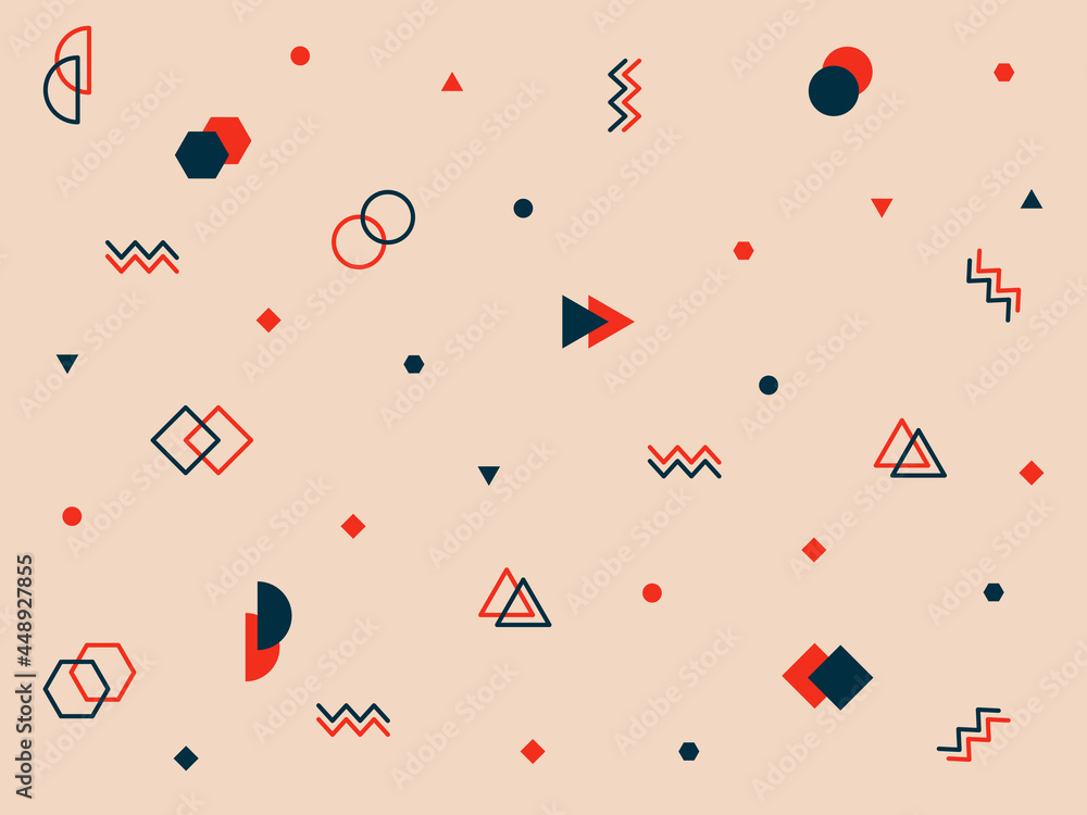 背景素材 レトロな幾何学模様のベクターイラスト Stock Vector Adobe Stock