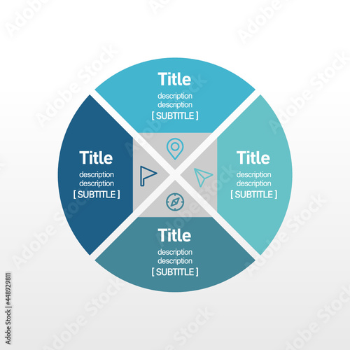 four infographic circle design