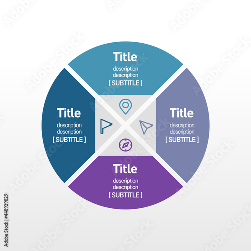 four infographic circle design