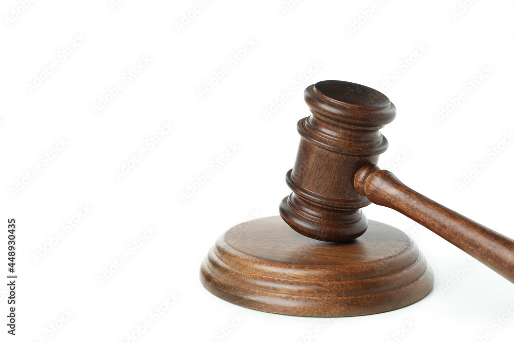 Wooden judge gavel isolated on white background Wooden judge gavel isolated on white background