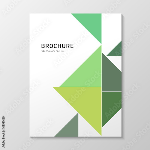 corporate brochure cover design with various triangles