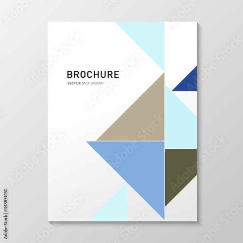 corporate brochure cover design with various triangles