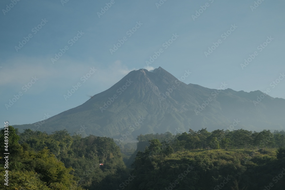 Merapi mountain in yogyakarta, central java, indonesia Merapi mountain in yogyakarta, central java, indonesia