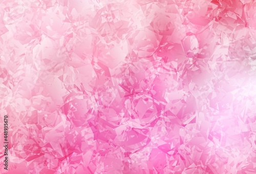 Light Pink vector abstract design with roses  flowers.