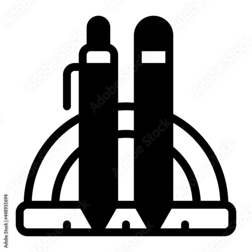 Stationery icon with glyph style and pixel perfect base. Suitable for website design, logo, app and UI. Based on the size of the icon in general, so it can be reduced.