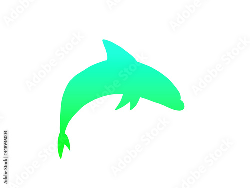 Dolphin green silhouette