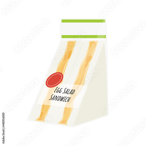 Illustration of Japanese Egg Sandwich(Tamago Sando).