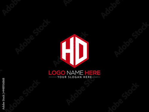 HD Letter Logo, creative hd logo sticker vector for business