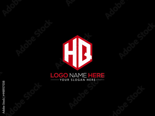 HQ Letter Logo, creative hq logo sticker vector for business