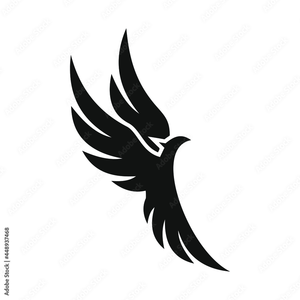 Obraz premium phoenix bird black logo