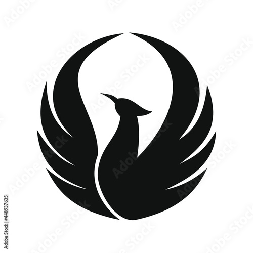 phoenix bird black logo