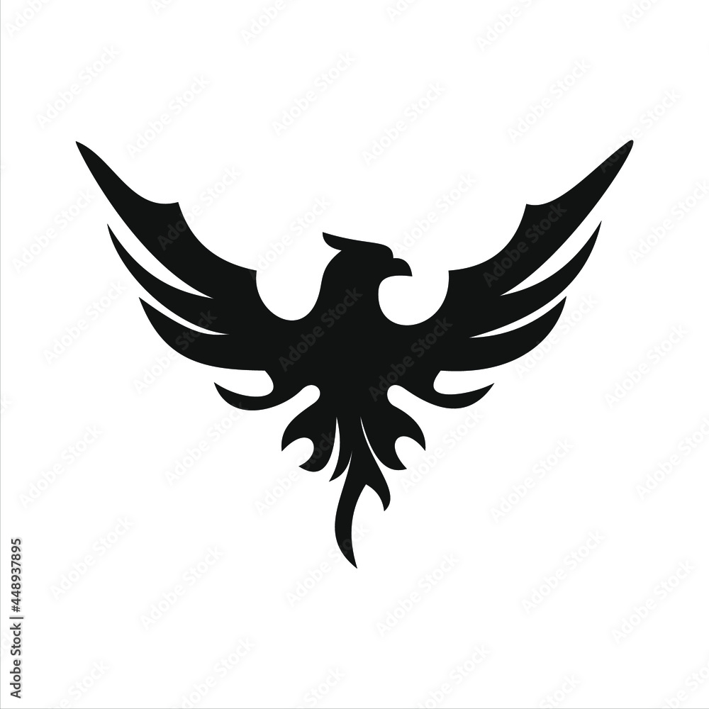 Obraz premium phoenix bird black logo