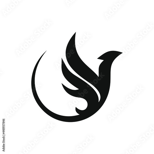 phoenix bird black logo