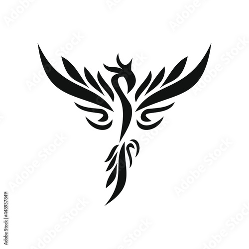 phoenix bird black logo