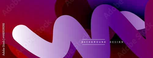 Abstract overlapping lines and circles geometric background with gradient colors