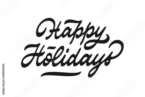 Happy Holidays vector lettering © yurazaga