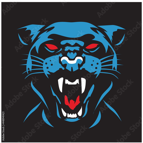 Panther illustration. 
panther logo ,art, icon , symbol,
panther  line art colours vector. graphic vector.
