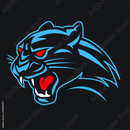 Panther illustration. 
panther logo ,art, icon , symbol,
panther  line art colours vector. graphic vector.