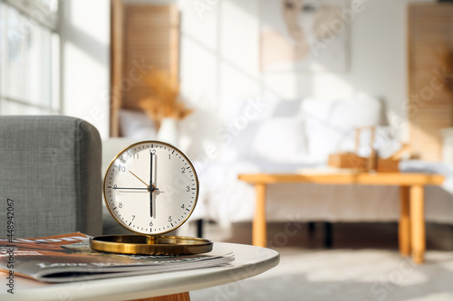 Stylish alarm clock and mag...