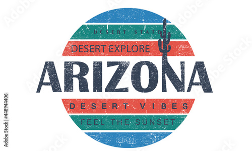 Arizona desert graphic print artwork for t shirt , sweatshirt, poster, sticker and others.