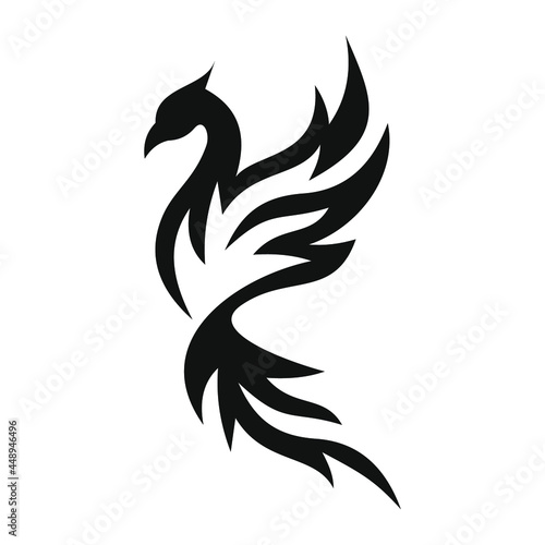 phoenix bird black logo 