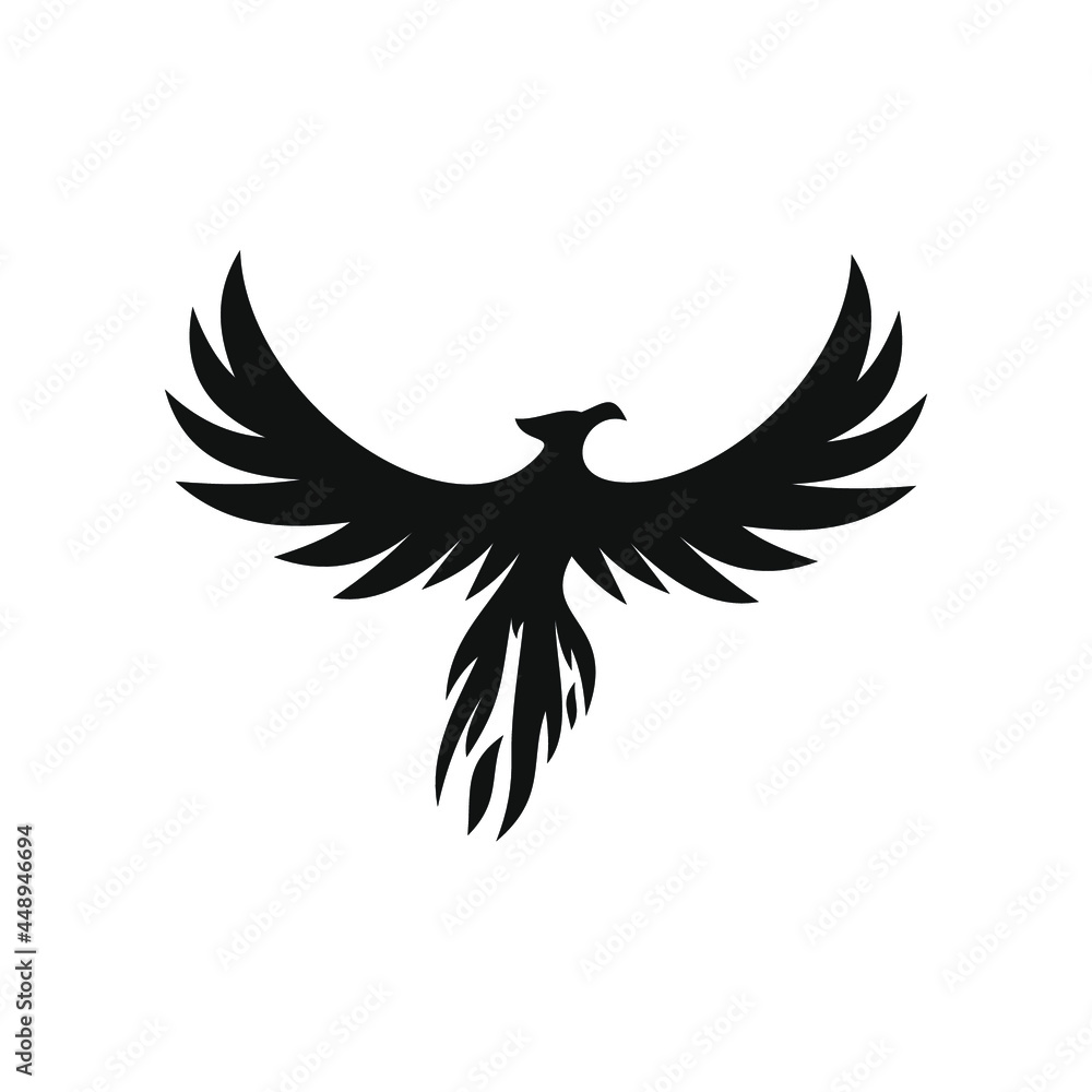 Obraz premium phoenix bird black logo 