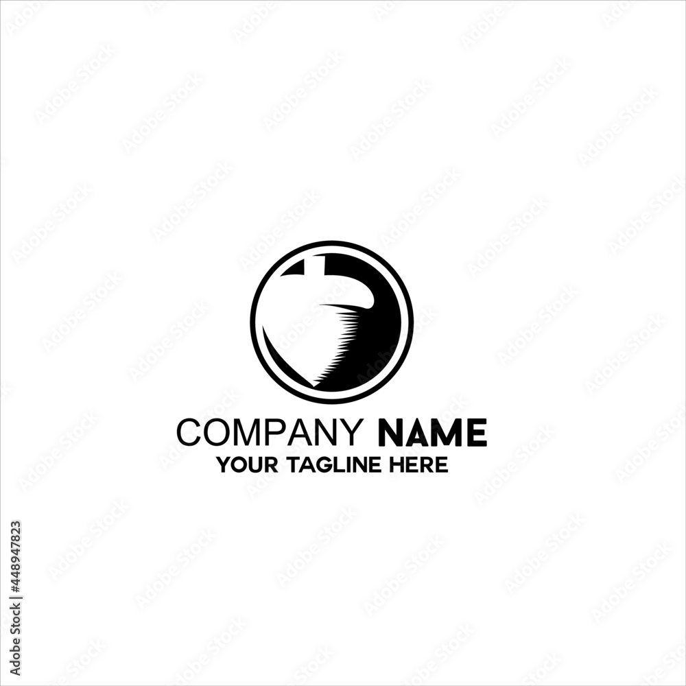 pinecone silhouette in circle vector