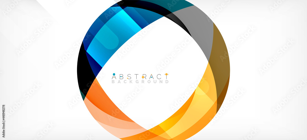 Color circle shapes, minimal geometric background. Trendy dynamic composition. Vector Illustration For Wallpaper, Banner, Background, Landing Page Color circle shapes, minimal geometric background. Trendy dynamic composition. Vector Illustration For Wallpaper, Banner, Background, Landing Page