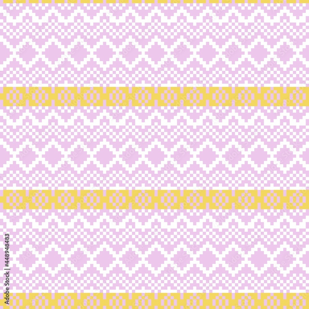 Pastel Christmas Fair Isle Seamless Pattern Background Pastel Christmas Fair Isle Seamless Pattern Background