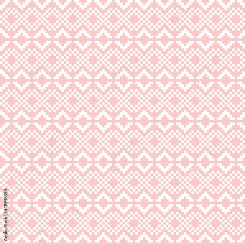 Pastel Christmas Fair Isle Seamless Pattern Background