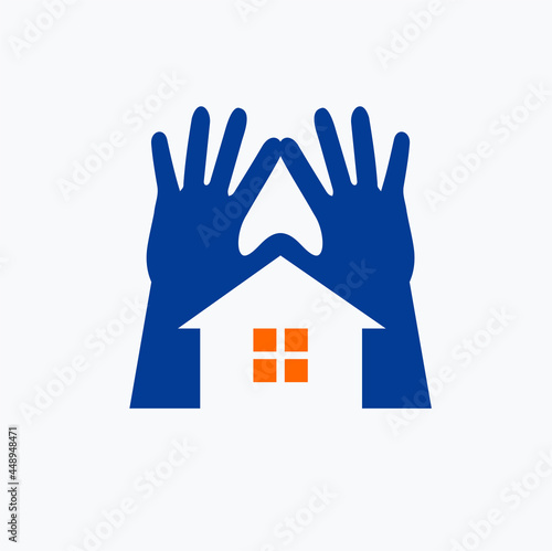illustration of two hands forming a house