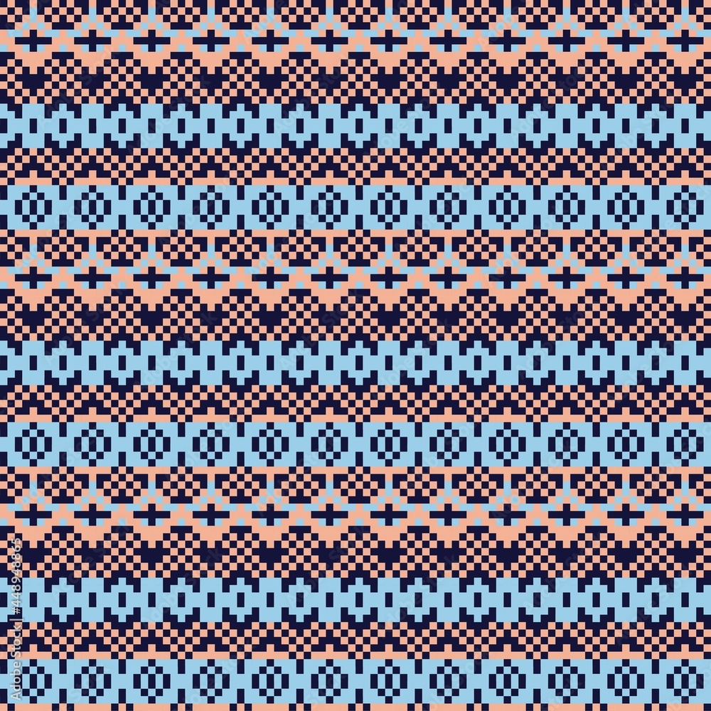 Pastel Christmas Fair Isle Seamless Pattern Background Pastel Christmas Fair Isle Seamless Pattern Background