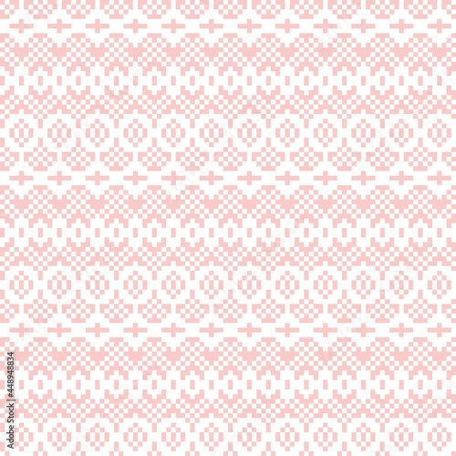Pastel Christmas Fair Isle Seamless Pattern Background