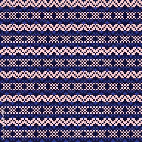 Pastel Christmas Fair Isle Seamless Pattern Background