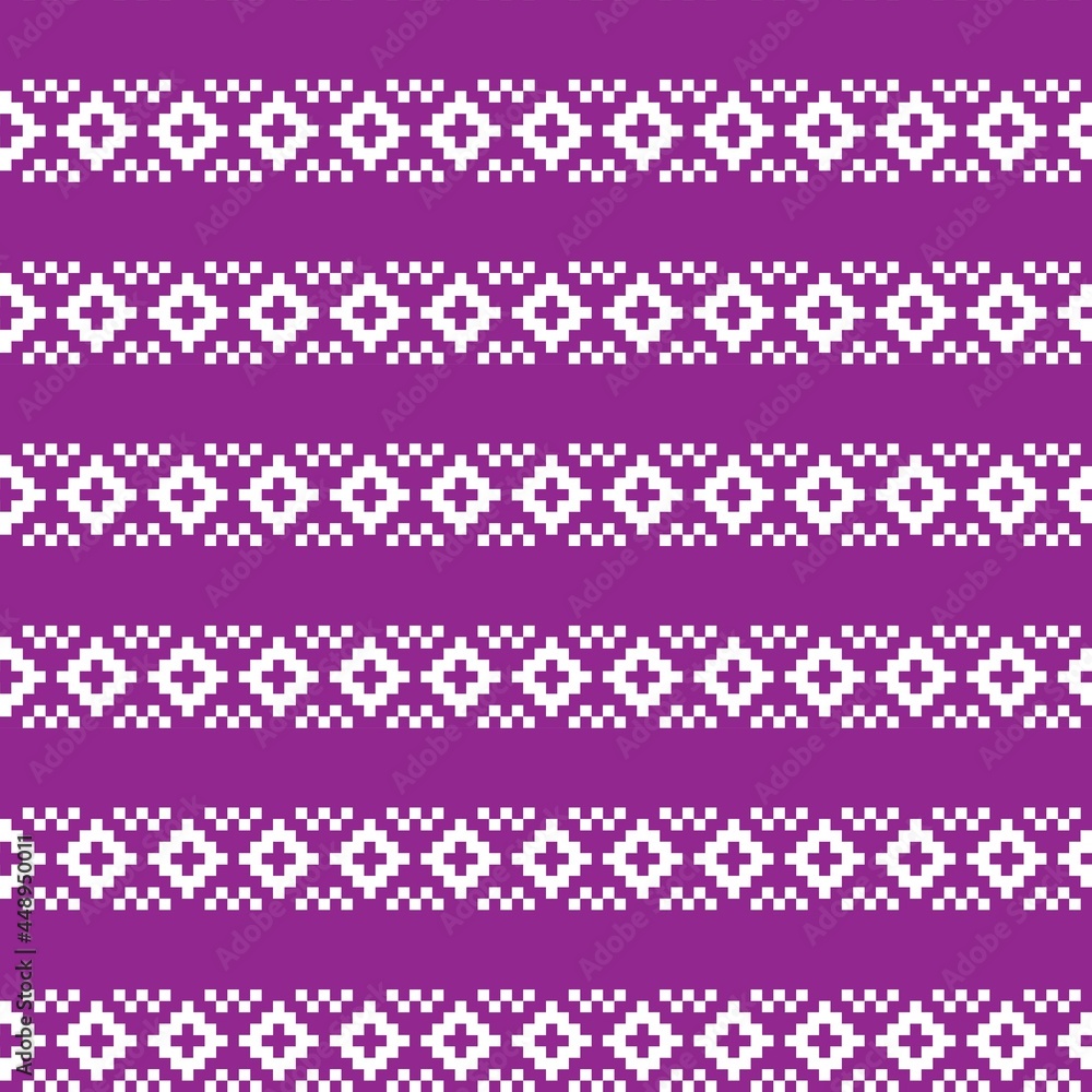 Purple Christmas Fair Isle Seamless Pattern Background Purple Christmas Fair Isle Seamless Pattern Background