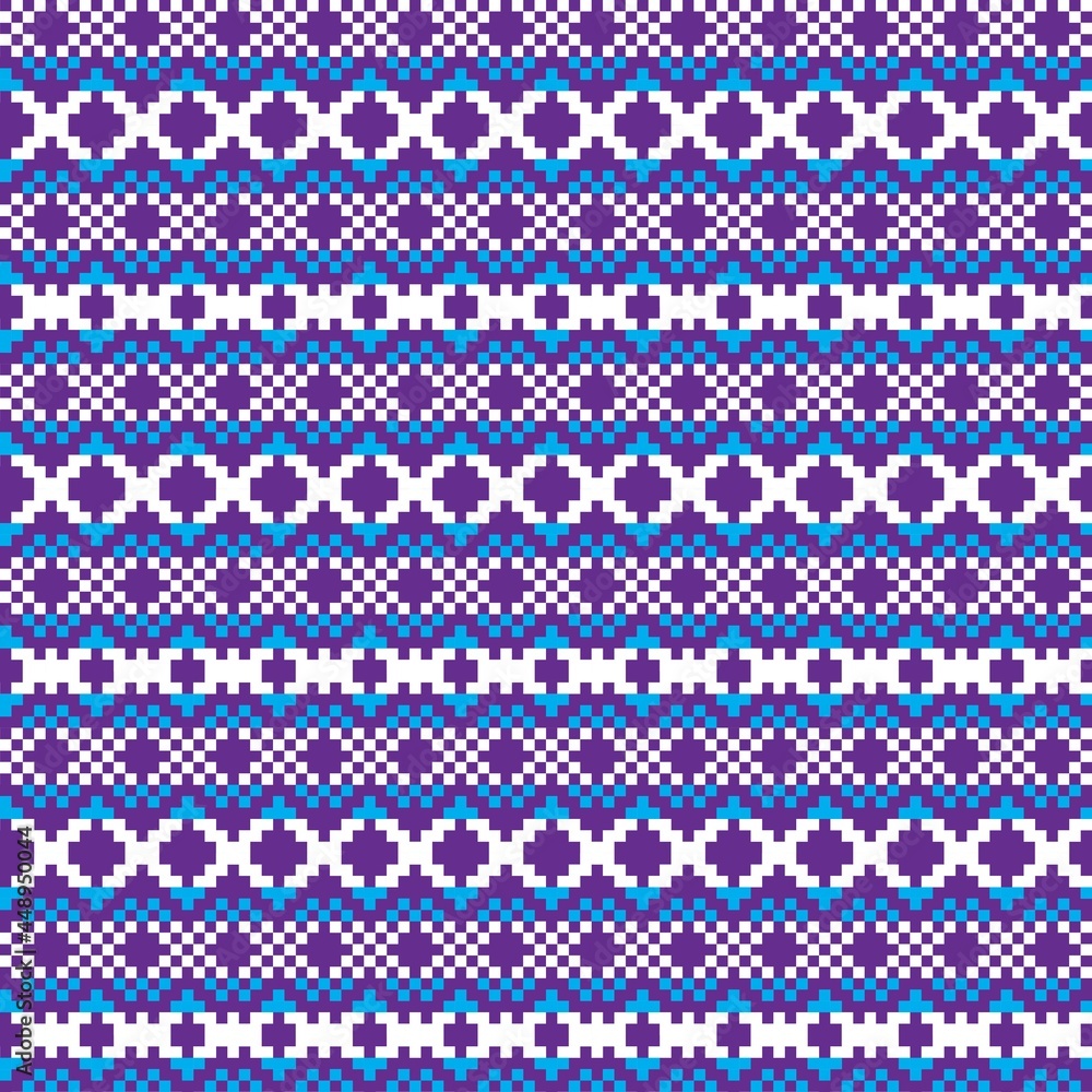 Purple Christmas Fair Isle Seamless Pattern Background Purple Christmas Fair Isle Seamless Pattern Background
