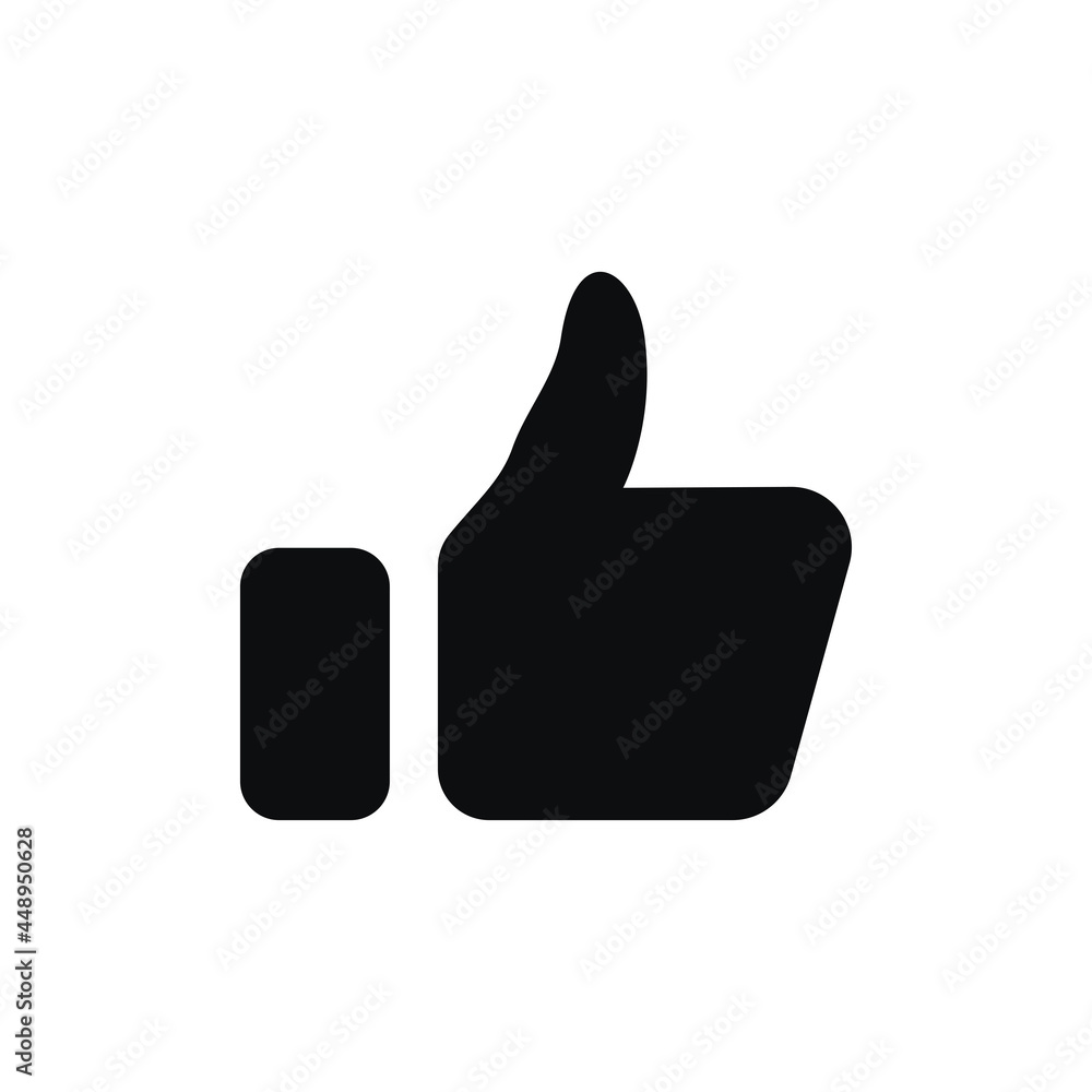 Approval or like icon in the form of a thumb at the top for ui social media, mobile app. Vector illustration. Approval or like icon in the form of a thumb at the top for ui social media, mobile app. Vector illustration.