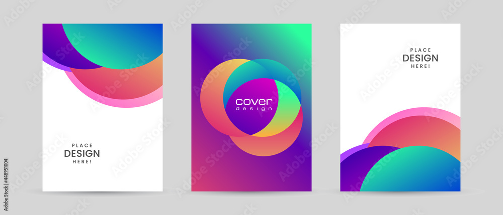 Plakat colorful cover design template abstract fluid background