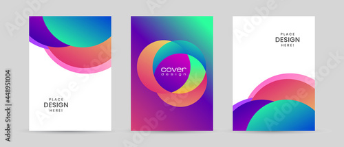 colorful cover design template abstract fluid background