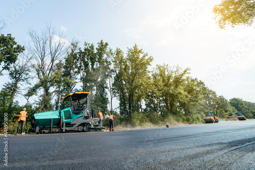 Road service repairs the highway