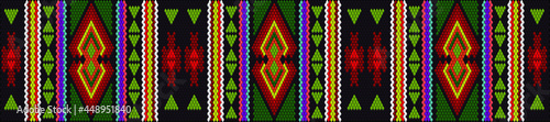  Seamless ethnic ornament for fabrics, interiors, ceramics and furniture in the style of Latin America.