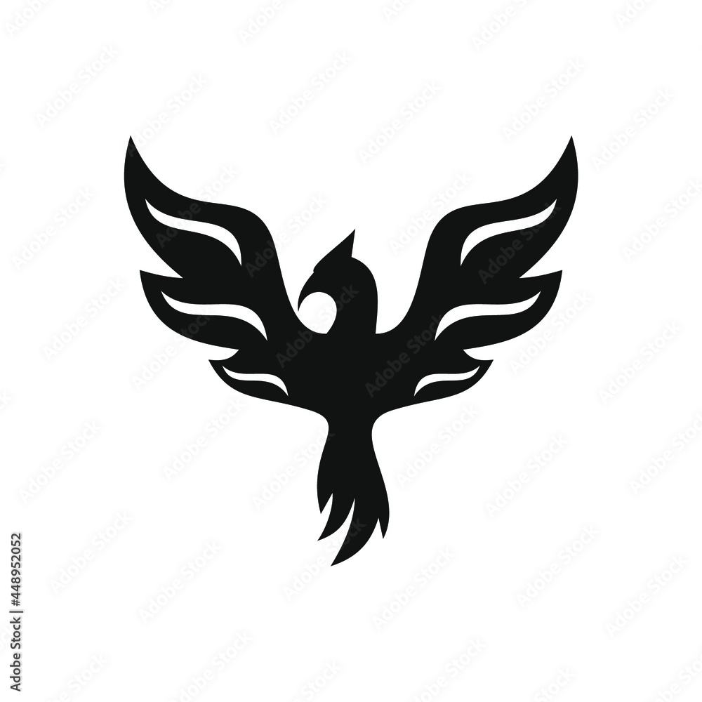 Obraz premium phoenix bird black logo 