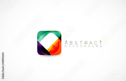 Free Download Minimal background. Abstract square shape with round corners created with wavy forms. Vector Illustration For Wallpaper, Banner, Background, Landing Page - GFXLoad