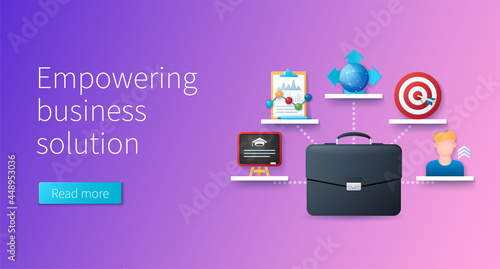 online education 3d lp template