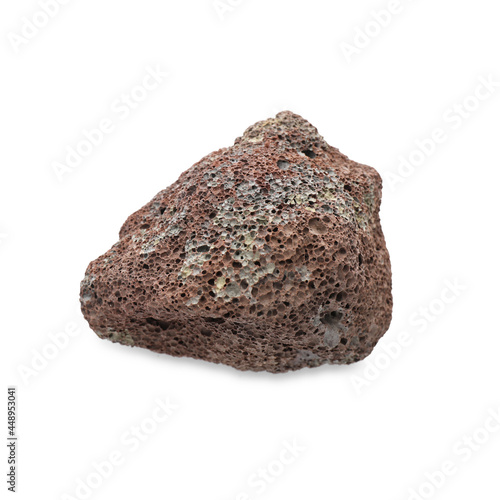 Pumice stone isolated on white, top view. Pedicure tool © New Africa