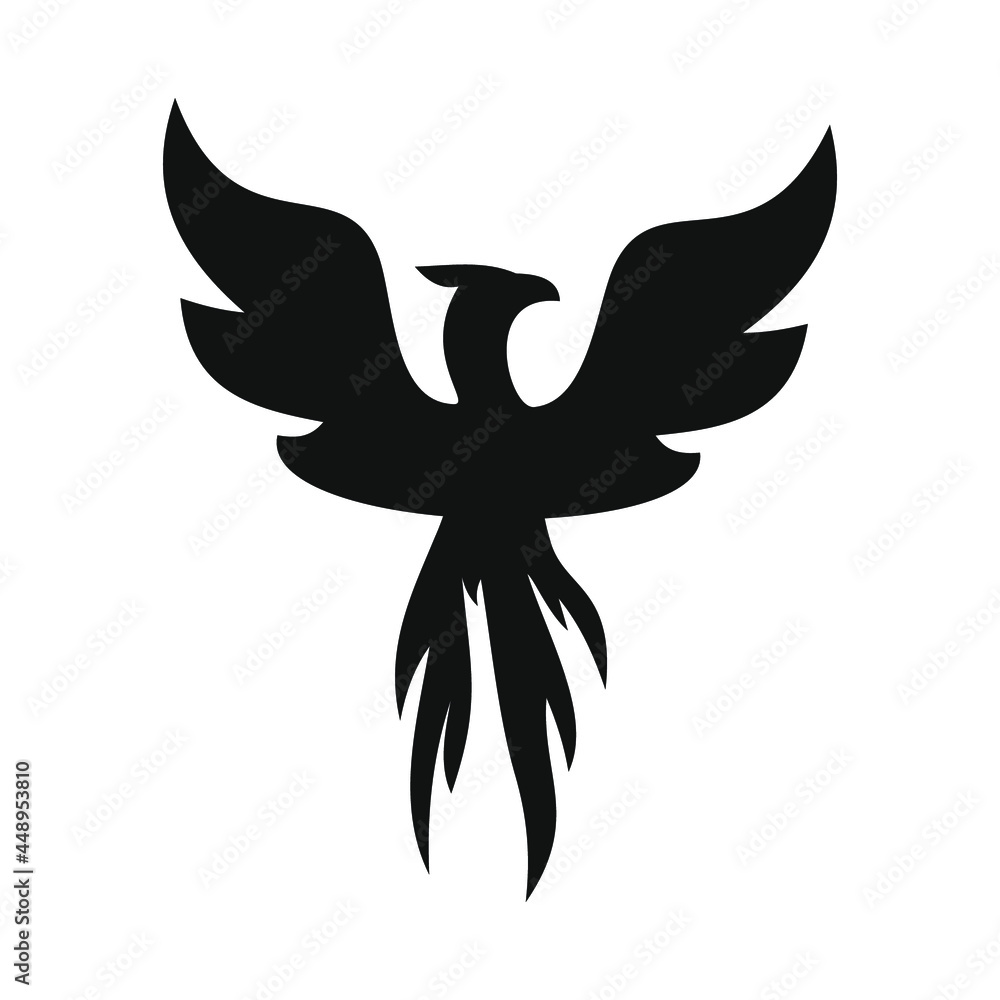 Obraz premium phoenix bird black logo