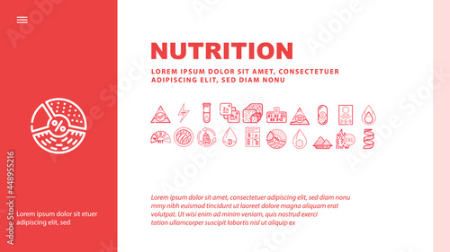 Seo Search Engine Optimization Landing Web Page Header Banner Template Vector. Seo Copywriting And Monitoring, Content And Analyzing, Settings And Links Collection Illustration
