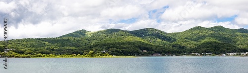 (山梨県ｰ風景パノラマ)夏の山中湖畔の風景５