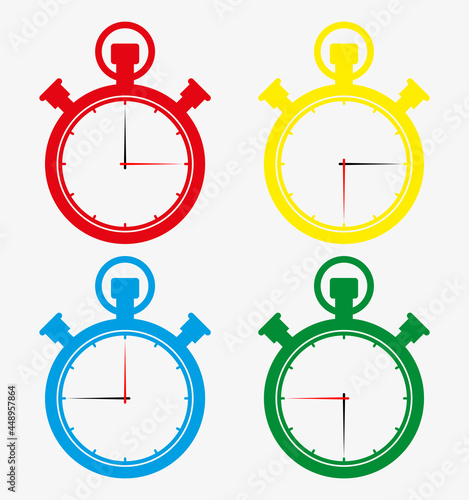 Countdown. Analog timer icons set, illustration, Clock picture, watch icon